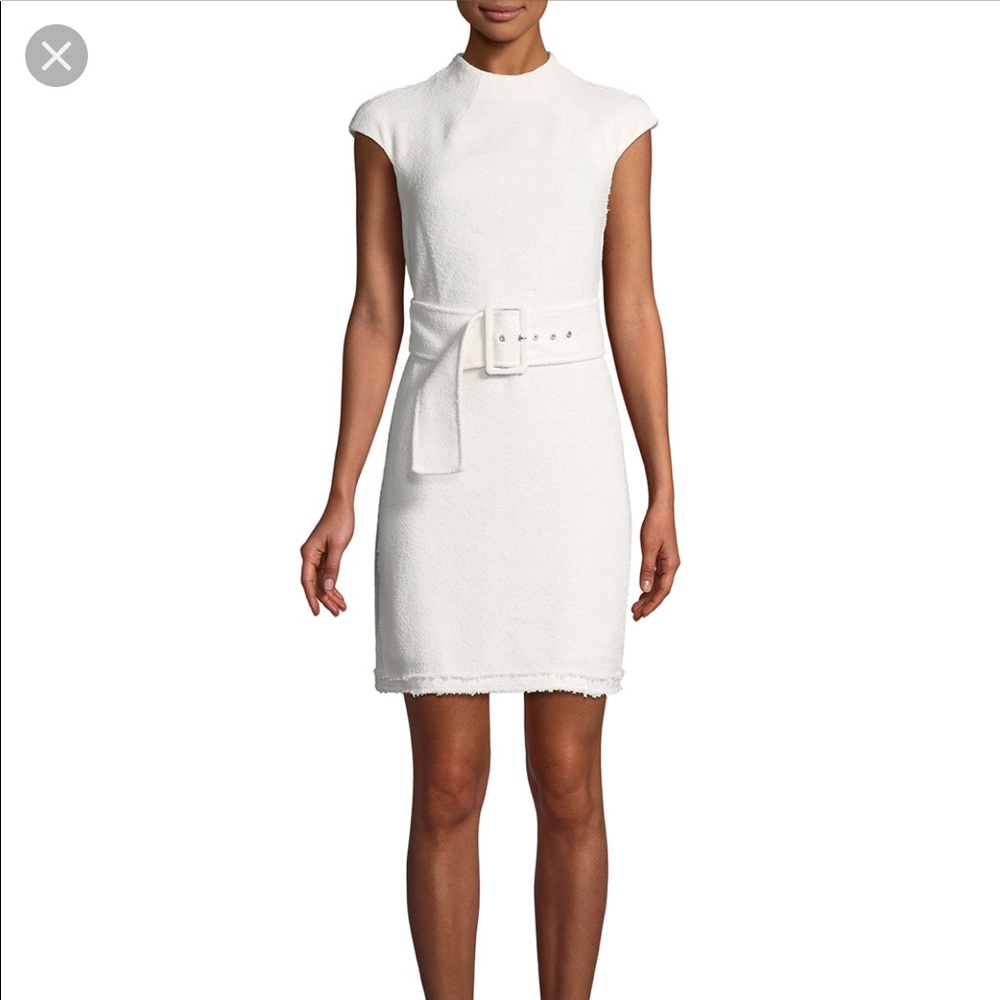 Theory Mod Belt Dress (Ivory Spring Boucle)